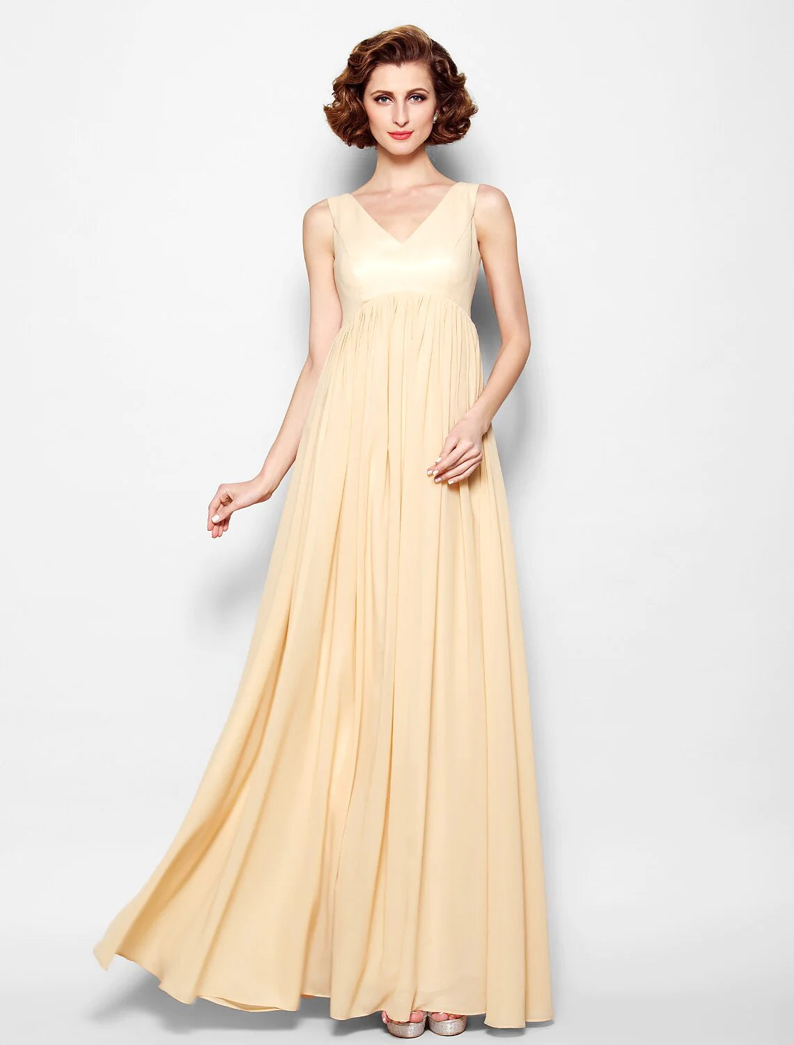 Wholesale A-Line Mother of the Bride Dress Wrap Included V Neck Floor Length Chiffon Lace Half Sleeve yes with Lace